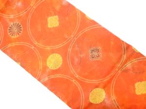 花七宝模様織り出し　名古屋帯